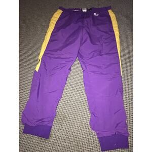 Los Angeles Lakers Pants Mens Large NBA Track Windbreaker‎ Starter Warm Up LA